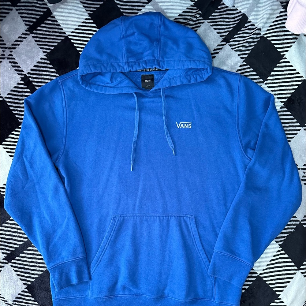 Vans blue hoodie with embroidered white logo💙🤍